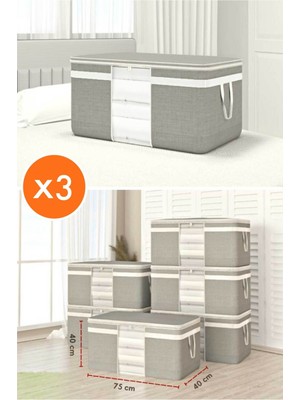 About The Perfect Mega Boy Gri Pencereli Yastık Seti, 75X40X40 Cm, 3'lü Paket