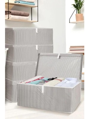 About The Perfect Gri Kapaklı Büyük Hurç, Yastık ve Yorgan Için Ideal, Baza Altı Kullanımı Uygun