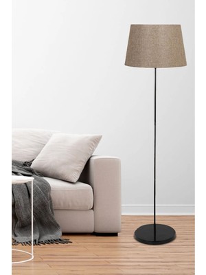 Şık Köşe Lambader, Metal Ayak, Siyah Bej Renk Seçenekleri, Modern Tasarım