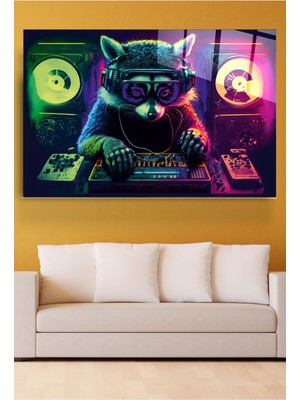 Dj Rakun Cam Tablo, Dekoratif Cam Tablo