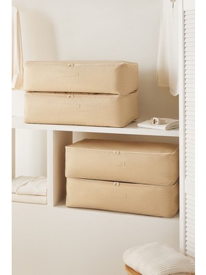 About The Perfect Bej Pötikare Baza Altı Valiz Düzenleyici 74X46X22, 4'lü Set