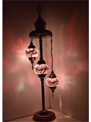 3'lü Mozaik Köşe Gece Lambası Seti, Şık ve Modern Tasarım