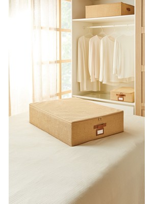 About The Perfect Büyük Boy Jüt Valiz Düzenleyici Kutu Bej 55X70X18