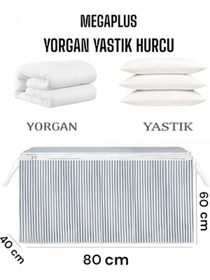 About The Perfect Geniş Kapasiteli Gri Yorgan ve Yastık Hurcu, Sandık Tipi, Praktik ve Şık Tasarım
