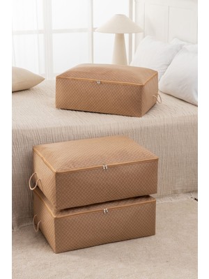 About The Perfect Bej 62X46X22 Büyük Boy Baza Altı Yastık, Yorgan, Kazak, Hurcu Seti