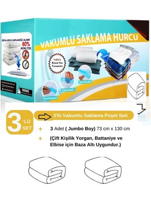 About The Perfect Set Halinde 73X130 cm Vakumlu Poşetler, Hurçlar ve Saklama Çözümleri