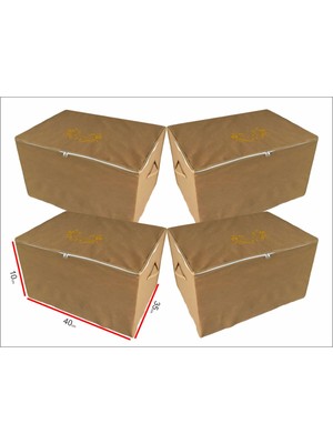 About The Perfect 4'lü Bavul Içi Organizer Seti, Kahverengi, 40X35X10 cm