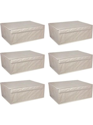 About The Perfect 6'lı Kahverengi Baza Içi Kapaklı Düzenleyici Kutu 50X40X19 cm