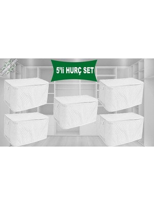 About The Perfect Yorgan Hurcu 5'li Set, Dayanıklı Tela, Çok Amaçlı Döşek, Mega Boy 50X50X100