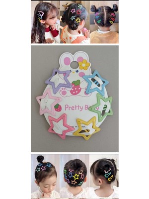 6 Adet Simli Çıtçıt Toka Simli Toka Çıt Çıt Toka Okul Tokası Çocuk Tokası Bebek Tokası