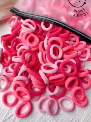 100 Adet Çantalı Lastik Toka Küçük Lastik Toka Küçük Toka Minik Toka Çocuk Tokası Bebek Tokası