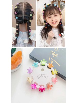 10 Adet Sedefli Tonlarda Kız Çocuk Küçük Mandal Toka Minik Toka Okul Tokası Çocuk Tokası