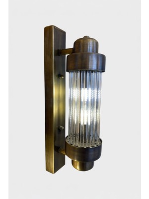 Modern Kahverengi Silindirik Cam Aplik, Şık ve Estetik Aydınlatma Seçeneği