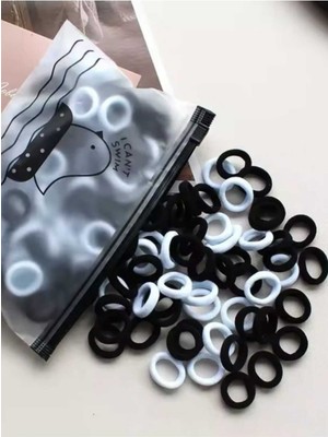 100 Adet Çantalı Lastik Toka Küçük Lastik Toka Küçük Toka Minik Toka Çocuk Tokası Bebek Tokası