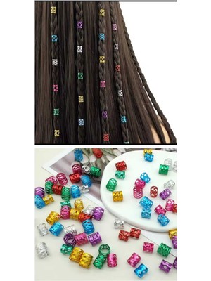 24 Adet Ithal Renkli Saç Örgü Boncuğu Saç Boncuğu Boncuk Saç Süsü Saç Için Boncuk Saç Küpesi