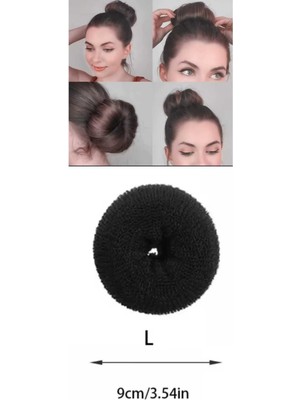 1 Adet No:3 Büçük Boy Sünger Topuz Saç Tokası Topuz Süngeri Topuz Tokası Topuz Yapma Tokası 9.5 cm