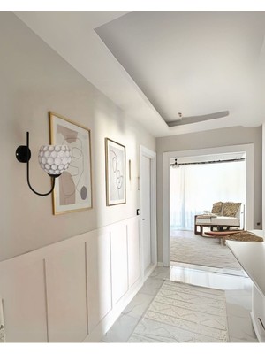 Yıldız Siyah Kasa Gri Petekli Aplik, Şık ve Modern Dekorasyon Için Ideal Seçenek.