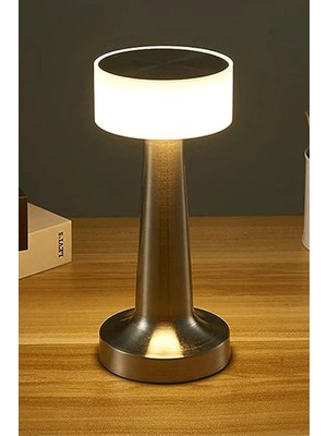 Şarjlı Masa Lambası, Dokunmatik, Altın Renk, Modern ve Şık Tasarım, Kullanışlı Aydınlatma