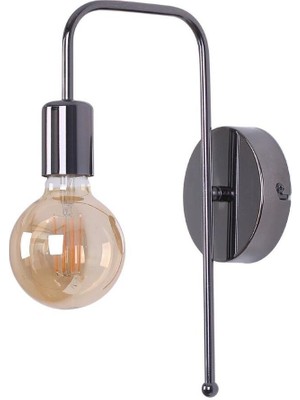 Gri Curve Aplik – Şık ve Modern Dekoratif Aydınlatma Aksesuarı