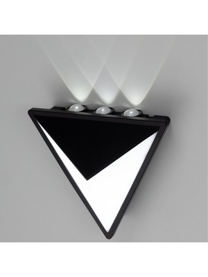 15W Iç/dış Mekan LED Aplike, 3000K Sıcak Beyaz, Şık ve Dayanıklı Siyah Tasarım