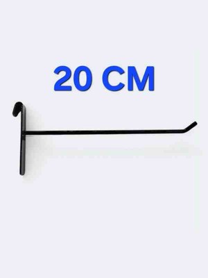 Akkaya Dekorasyon: 50 Adet, 20 Cm, Siyah Boyalı Tel Pano Kancası, Raf Kancası, Pano Teli, Askılık Teli