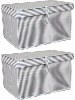 About The Perfect 2'li Çok Amaçlı Mini Organizer Gri, 40X30X26 Cm, Pratik ve Şık Depolama Çözümü