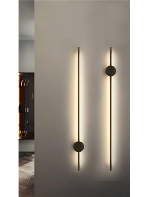 Şık Siyah Duvar Aydınlatması, Iç Mekan, 3000K, 1 Adet