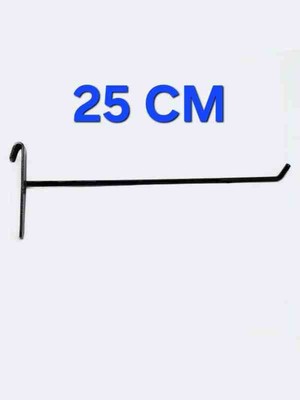 100 Adet, 25 Cm, Siyah Boyalı Tel Pano Kancası, Raf Kancası, Pano Teli, Askılık Teli, Çorap Askısı