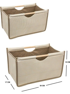 About The Perfect Mini Tahta Saplı Kutu, 30X17X15 Cm, Şık Kahve ve Gri Renk Seçenekleriyle