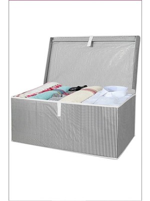 About The Perfect 6 Adet Gri Kapaklı Maxi Boy Kutu Hurç 50X40X30 Çok Amaçlı Organize Set