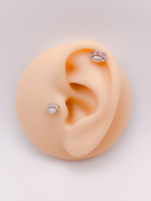 Cerrrahi Çelik Piercing ( Pirsing ) Ra'nın Gözü Tragus Helix Piercing (1ADET)