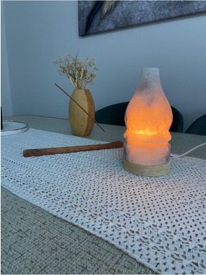 El Yapımı Doğal Kaya Tuzu Lambası, Hava Temizleyici ve Gece Aydınlatması