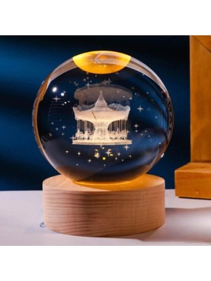 Renkli Dönen Atlı Karınca Tasarım Işıklı Cam Küre, Şık ve Eğlenceli Dekorasyon Parçası