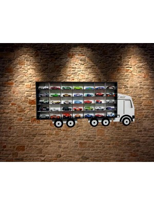 Ahşap Tır Model Oyuncak (Hotwheels) Araba Rafı