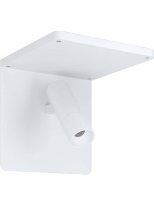 Beyaz Alüminyum ve Çelik Iç Mekan LED Duvar Lambası, IP20, 6,2W, Şık ve Modern Tasarım