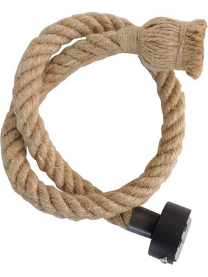 Kahverengi Rozanslı Dekoratif Halat Aplik, E27 Duylu, Şık ve Sıcak Atmosfer Yaratır