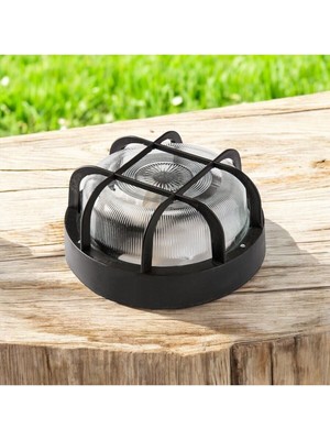 Dış Mekan Aplikası, Otomatik, Su Geçirmez, E-27, 210X105 Mm, Siyah