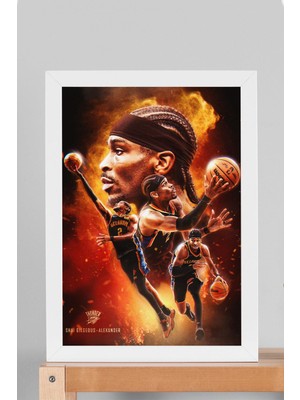 Shai Gilgeous Alexander Çerçeveli Tablo - Basketbol Nba Posteri Tablo