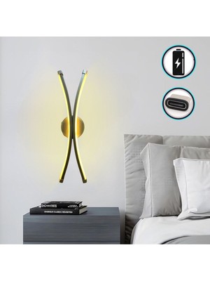 Altın Renkli Şık Duvar Aplik, Enerji Tasarruflu ve Modern Tasarım.