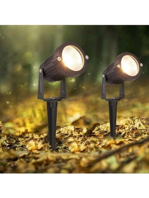 7W Kazıklı LED Bahçe Aydınlatma, Gün Işığı Rengi, Sarı, Dayanıklı ve Şık Tasarım