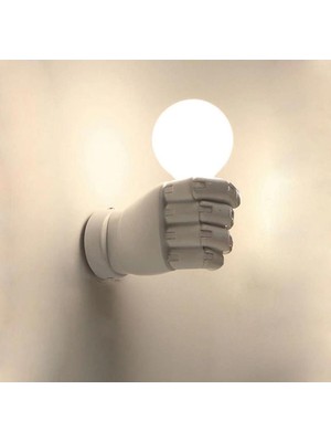 Beyaz Sağ El Duvar Aplik Aydınlatma, Ev ve Bahçe Dekoru Için Şık Tasarım