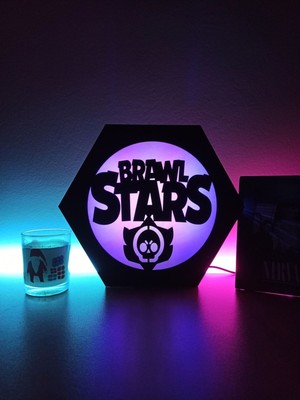 Çok Renkli Brawl Stars Masaüstü Dekoratif Lamba, Oyun Severler Için Şık Aydınlatma