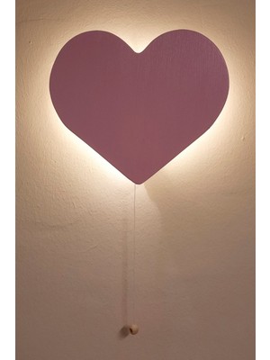 Sevimli Kalp Gece Lambası, Pembe, Bebek ve Çocuk Odası Için Ideal Aydınlatma