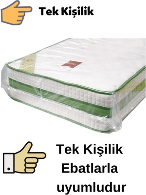 Dekals Ultra Kalın Tek Kişilik Yatak Koruma Naylon Kılıfı Her Ebatla Uyumlu 134x240 cm