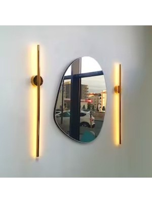 Modern Gold Kaplama Tekli Aplik 80 cm Günışığı, Şık ve Zarif Aydınlatma Seçeneği