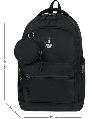 Unisex Lise Sırt Çantası Ortaokul Sırt Çantası 47*32 cm Cüzdan-Anahtarlık Hediyeli