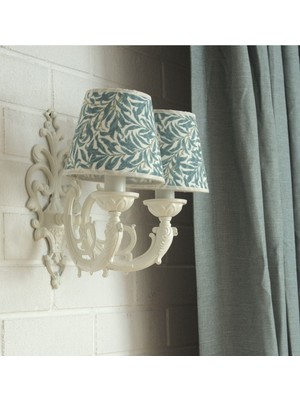 Turkuaz Yapraklı Artur Ikili Aplik, Şık ve Modern Ev Dekoru