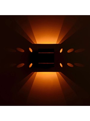 Nil LED Aplik Amber Dış Mekan Siyah Işık, Şık ve Dayanıklı Aydınlatma Seçeneği