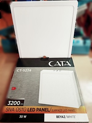 Sarı Güneş Işığı Siva Üstü LED Panel 3200 Lm, Enerjik ve Parlak Aydınlatma