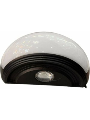 8W Günışığı LED Duvar Aplik, IP54, Çift Taraflı, Efektli, Siyah
